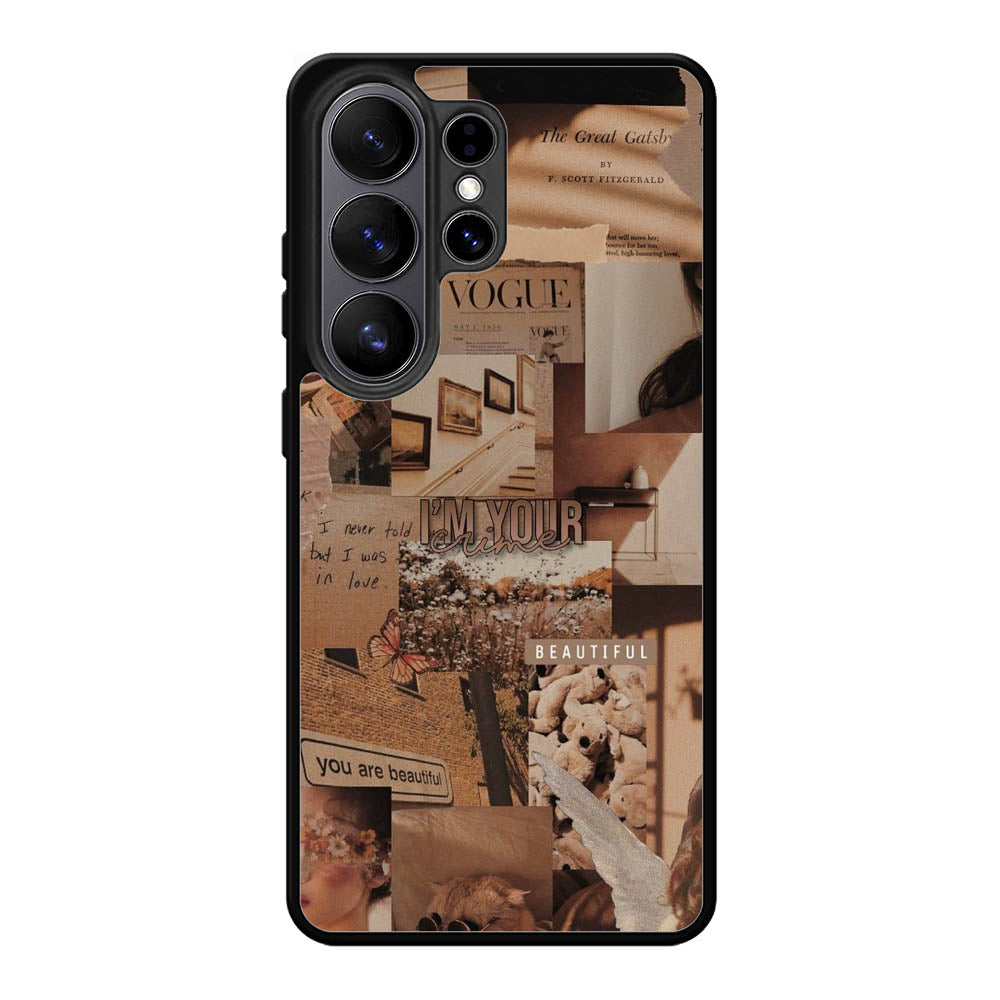Aesthetic Brown Samsung Galaxy S26 Ultra Case OV11233