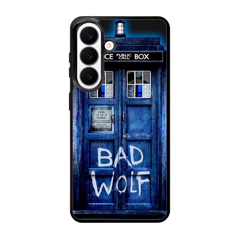 Doctor Who TARDIS Bad Wolf Blue Samsung Galaxy S26 Plus Case