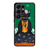 Frida Catlo Floral Black Cat Samsung Galaxy S26 Ultra Case OV1215