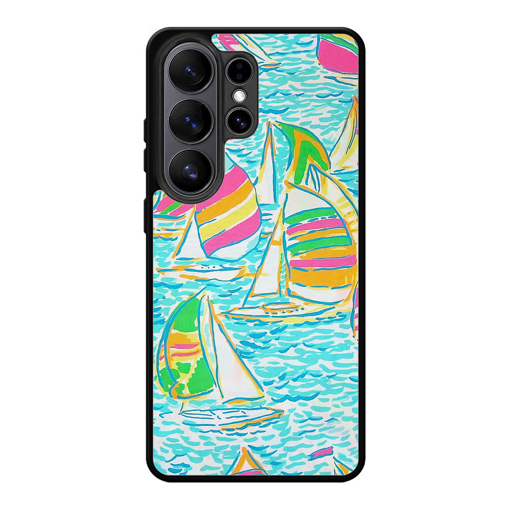 Lilly Pulitzer Sailboat Samsung Galaxy S26 Ultra Case
