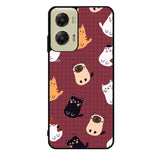 Cat Pattern Wallpaper Motorola Moto G Stylus 5G 2024 Case OV1436