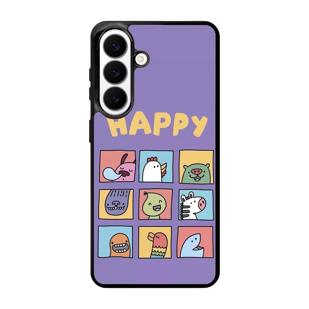 Kawaii Emoji Happy Samsung Galaxy S26 Plus Case QC9061