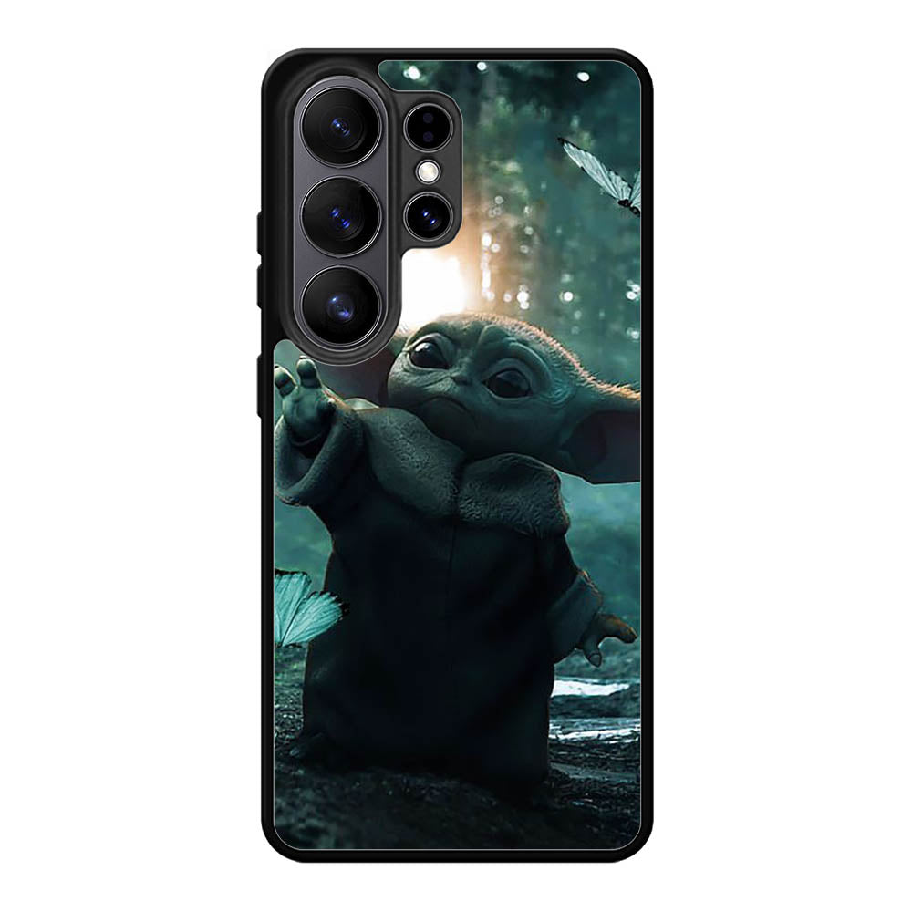 Baby Yoda In The Forest Love Butterfly Samsung Galaxy S26 Ultra Case