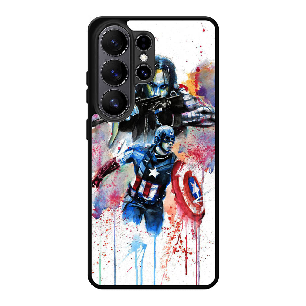 Captain America Watercolor Samsung Galaxy S26 Ultra Case OV1797
