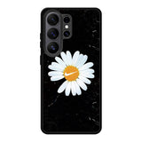 Black Marble Daisy Samsung Galaxy S26 Ultra Case OV10653