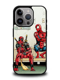 Funny Spiderman and Deadpool iPhone 16 Pro Max Case
