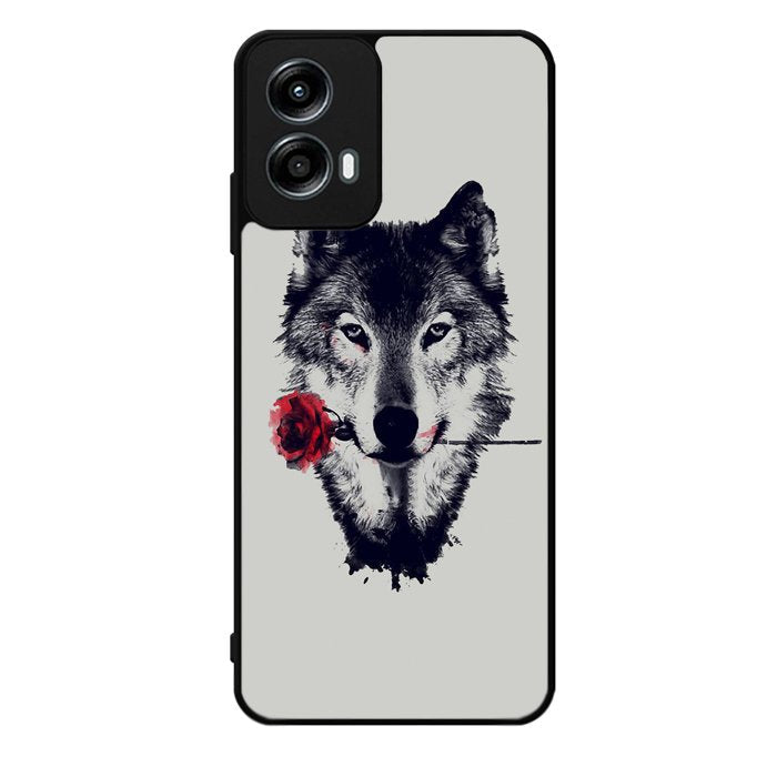 Wolf Rose Motorola Moto G Play 2024 Case OV1878