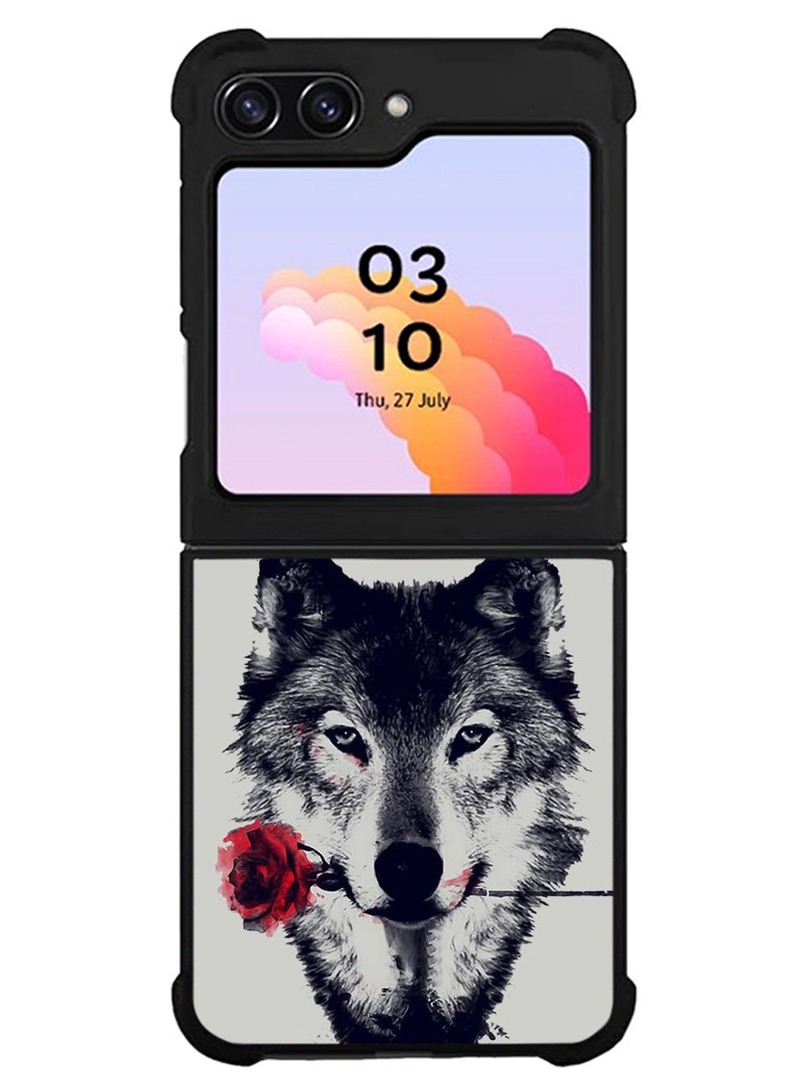 Wolf Rose Samsung Galaxy Z Flip 5 5G 2023 Case OV1878