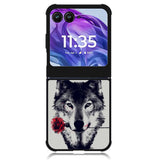 Wolf Rose Motorola Moto Razr Plus 2024 , Moto Razr+ 2024 Case OV1878
