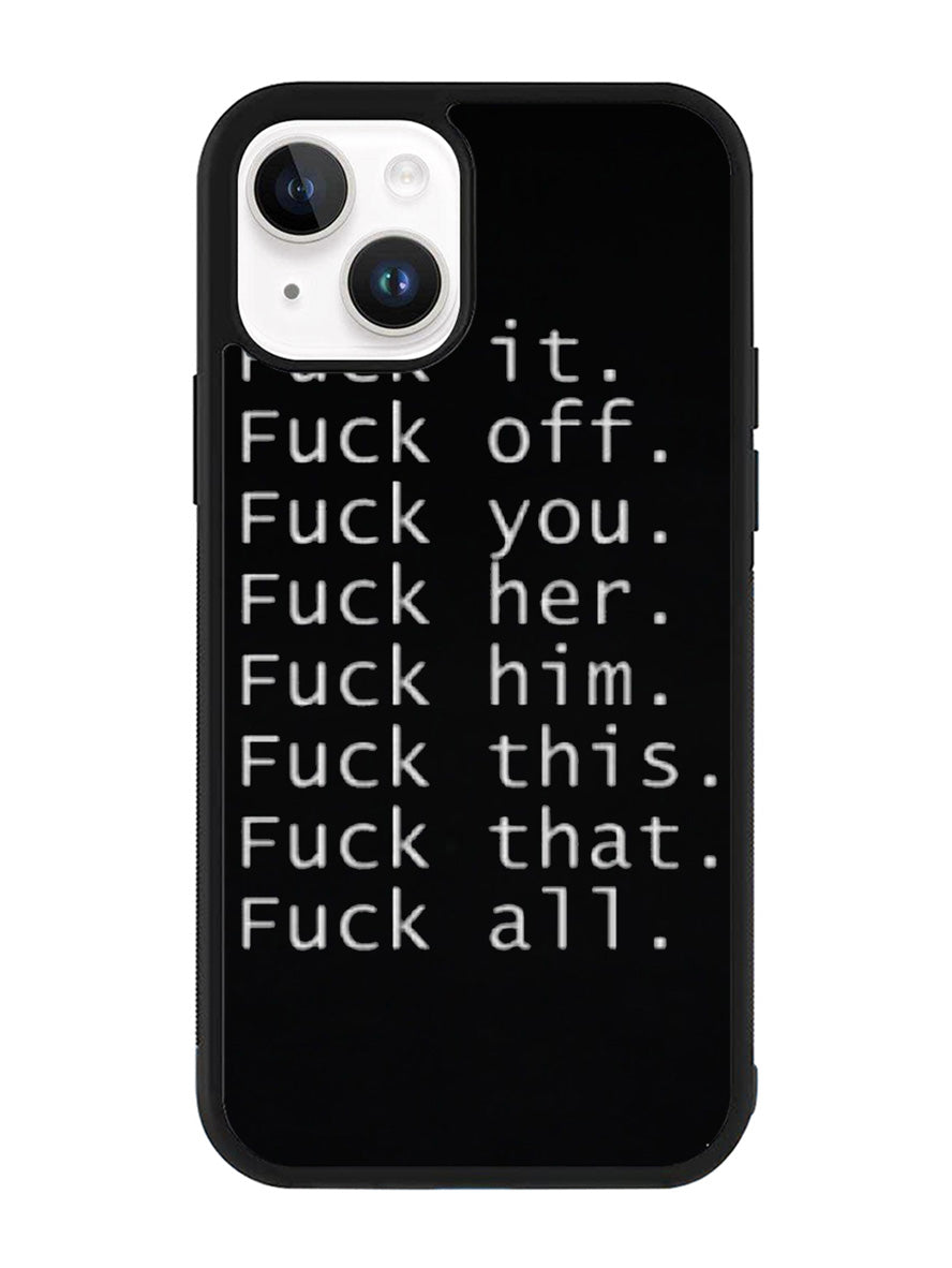 Fuck You and Fuck All iPhone 15 Plus Case OV4904