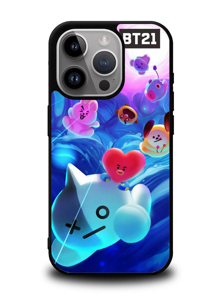 BTS BT21 Galaxy iPhone 15 Pro Case