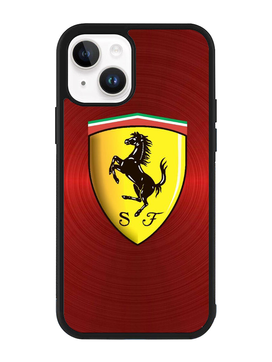 Ferrari Red Steel iPhone 14 Plus Case QC4886