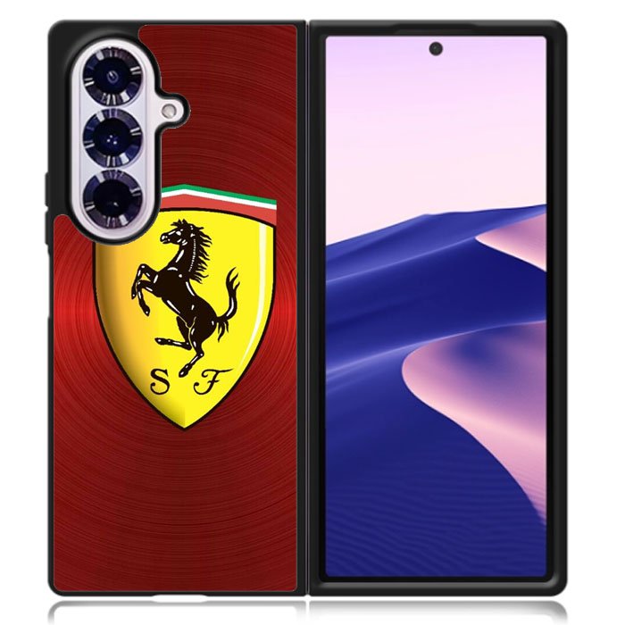 Ferrari Red Steel Samsung Galaxy Z Fold 7 Case OV4886