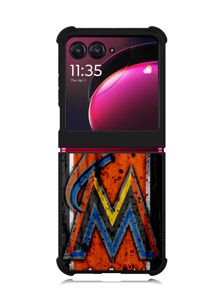 Miami Marlins Logo Motorola Moto Razr Plus 2023 , Moto Razr+ 2023 Case OV1914