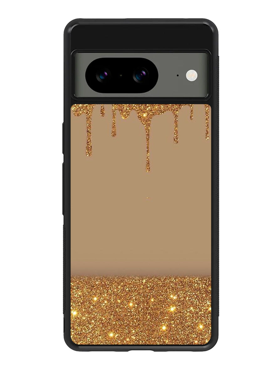 Dripping Gold Glitter Google Pixel 8A Case QC4791