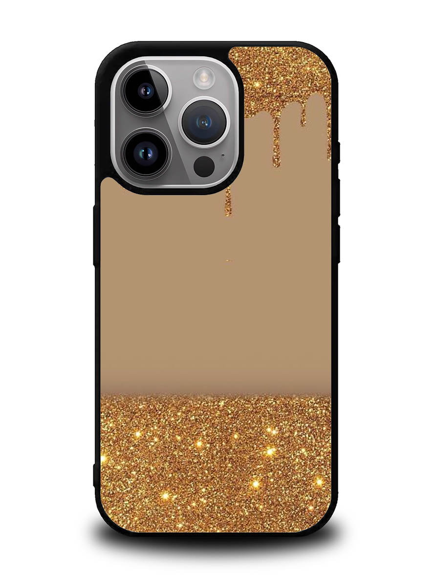 Dripping Gold Glitter iPhone 16 Pro Case OV4791