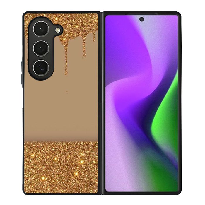 Dripping Gold Glitter Samsung Galaxy Z Fold 6 5G 2024 Case OV4791