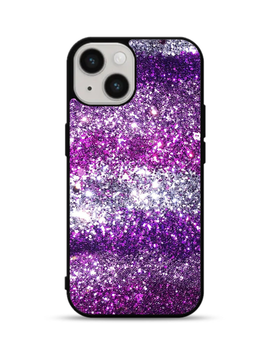 Pink Purple Silver Bling Sparkling Sparkles iPhone 15 Plus Case