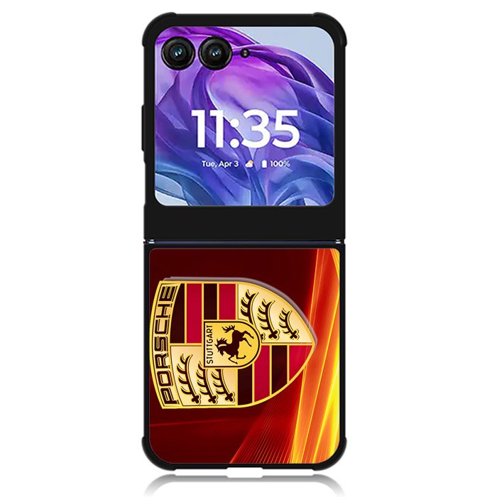 Porsche Fire Logo Motorola Moto Razr Plus 2024 , Moto Razr+ 2024 Case OV2842