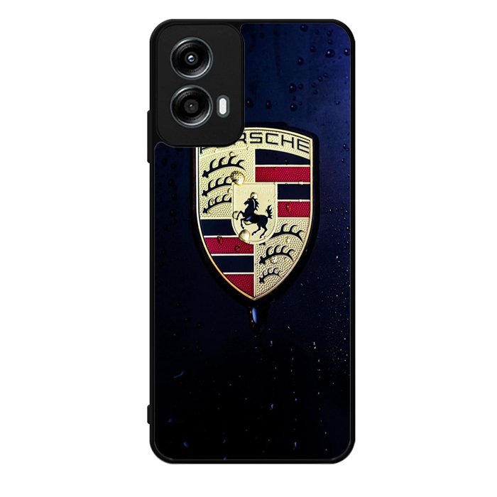Porsche Logo Blue Background Motorola Moto G Play 2024 Case OV2844