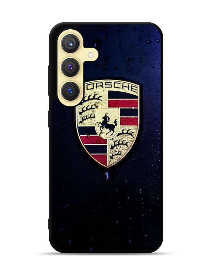 Porsche Logo Blue Background Samsung Galaxy S25 Plus 5G , Samsung Galaxy S25+ 5G Case OV2844