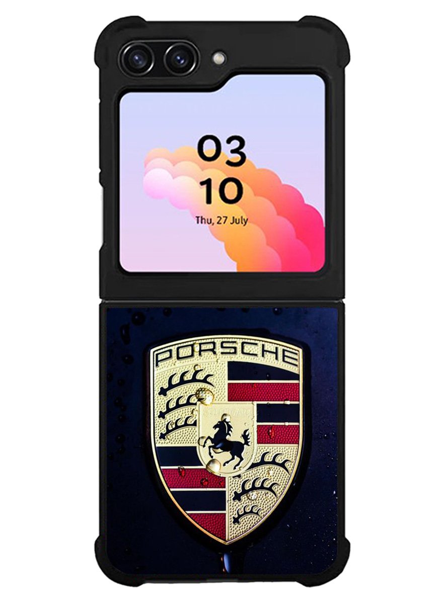 Porsche Logo Blue Background Samsung Galaxy Z Flip 5 5G 2023 Case OV2844