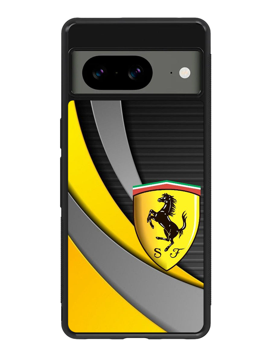 Yellow Ferrari Logo Google Pixel 8 Case QC1921