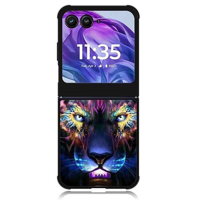 Tiger Neon Motorola Moto Razr Plus 2024 , Moto Razr+ 2024 Case OV7776