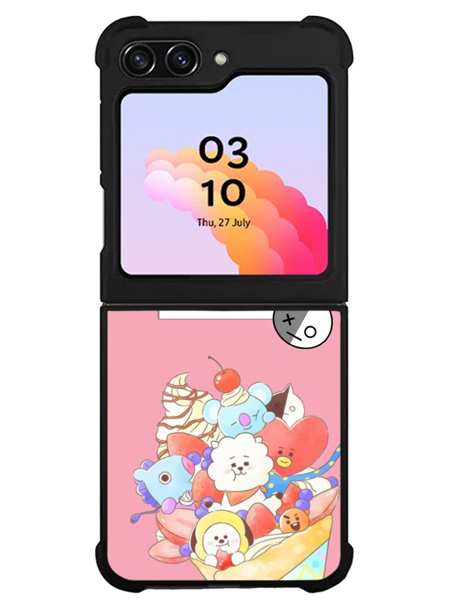 BTS BT21 Pink Cute Samsung Galaxy Z Flip 5 5G 2023 Case OV4309