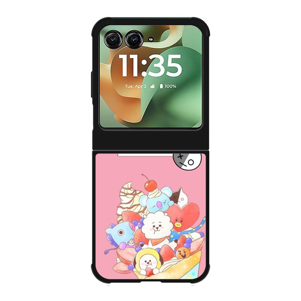 BTS BT21 Pink Cute Motorola Moto RAZR 2025 Case OV4309