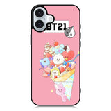 BTS BT21 Pink Cute iPhone 16 Plus Case QC4309