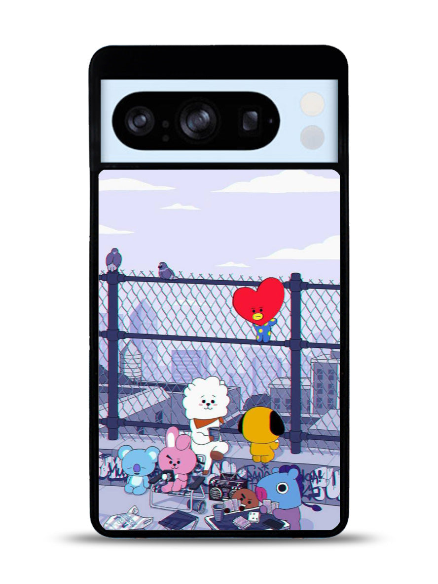 BTS BT21 Cute Rooftop Google Pixel 8 Pro Case QC4270