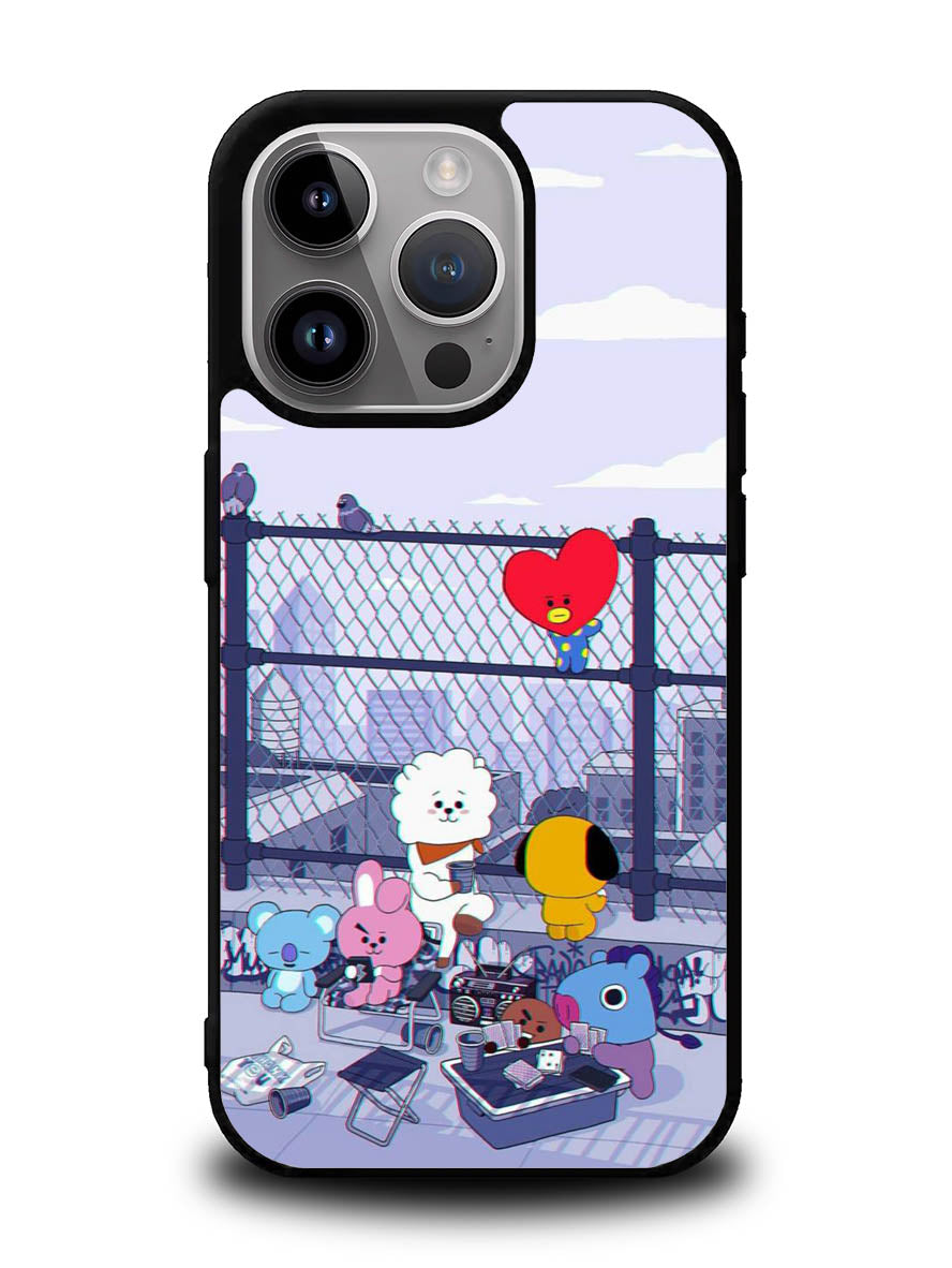 BTS BT21 Cute Rooftop iPhone 16 Pro Case OV4270