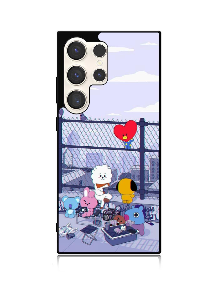 BTS BT21 Cute Rooftop Samsung Galaxy S24 Ultra 5G Case OV4270