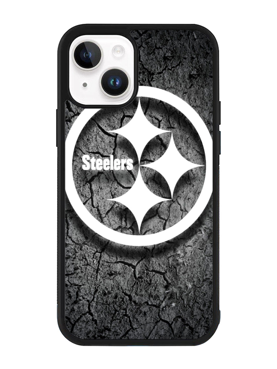 Steelers black and white iPhone 14 Case QC6899
