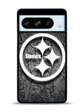 Steelers black and white Google Pixel 8 Pro Case QC6899