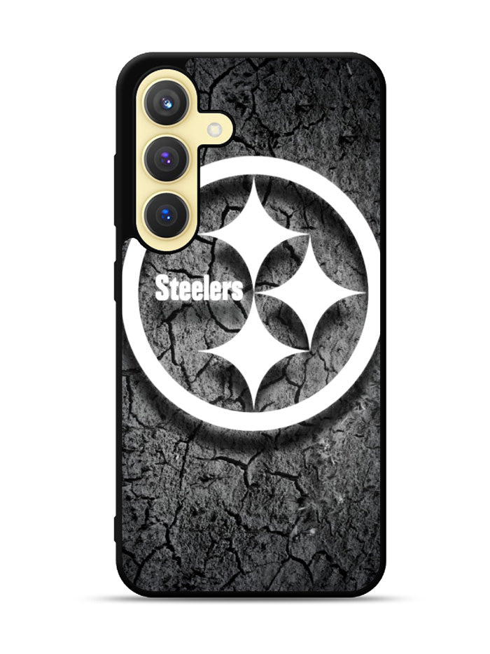 Steelers black and white Samsung Galaxy S24 FE 5G Case OV6899