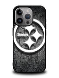 Steelers black and white iPhone 14 Pro Max Case QC6899