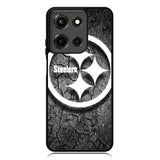 Steelers black and white Motorola Moto G 5G 2025 Case OV6899