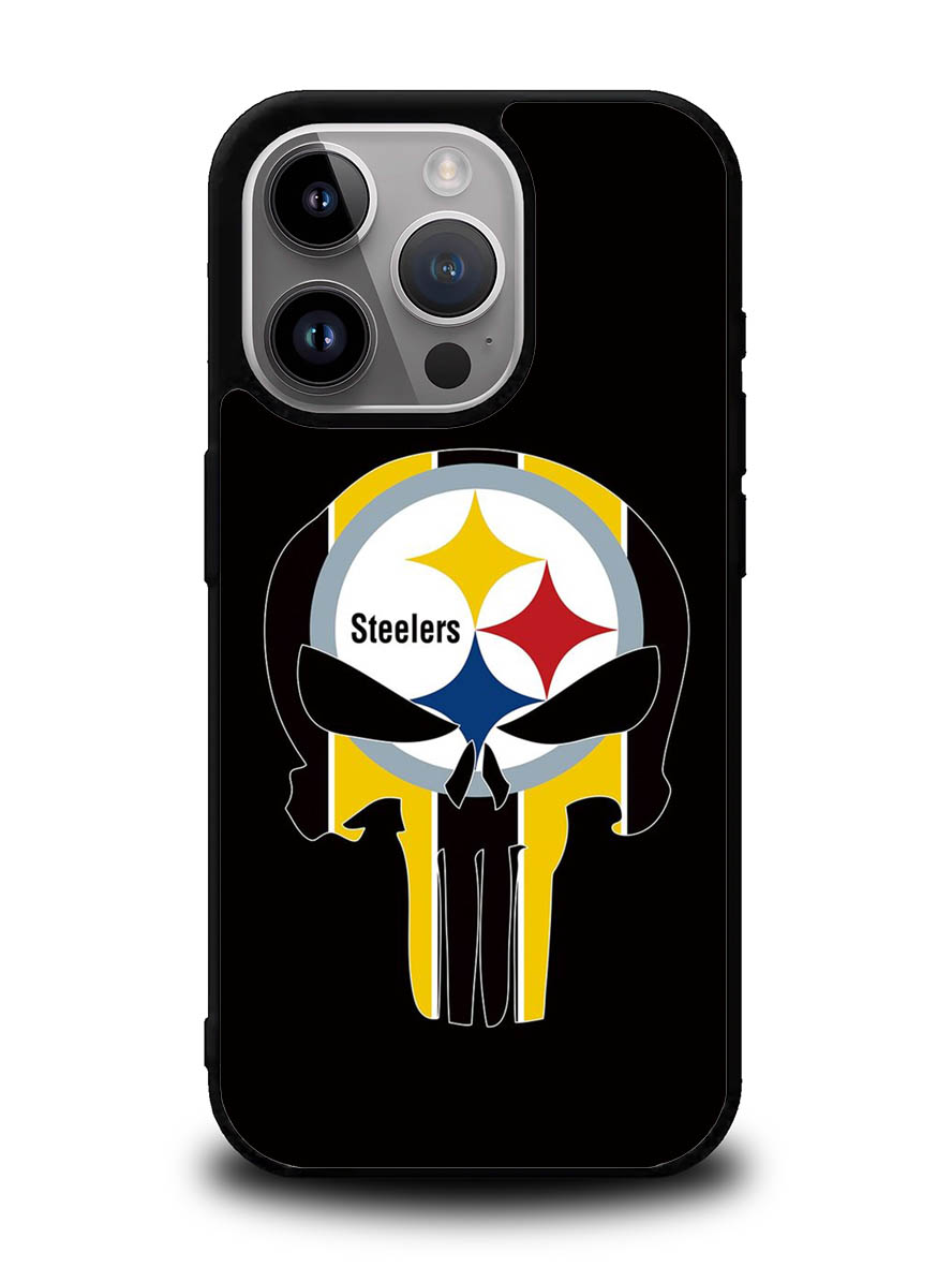 Pittsburgh Steelers skull flags iPhone 16 Pro Case OV2852