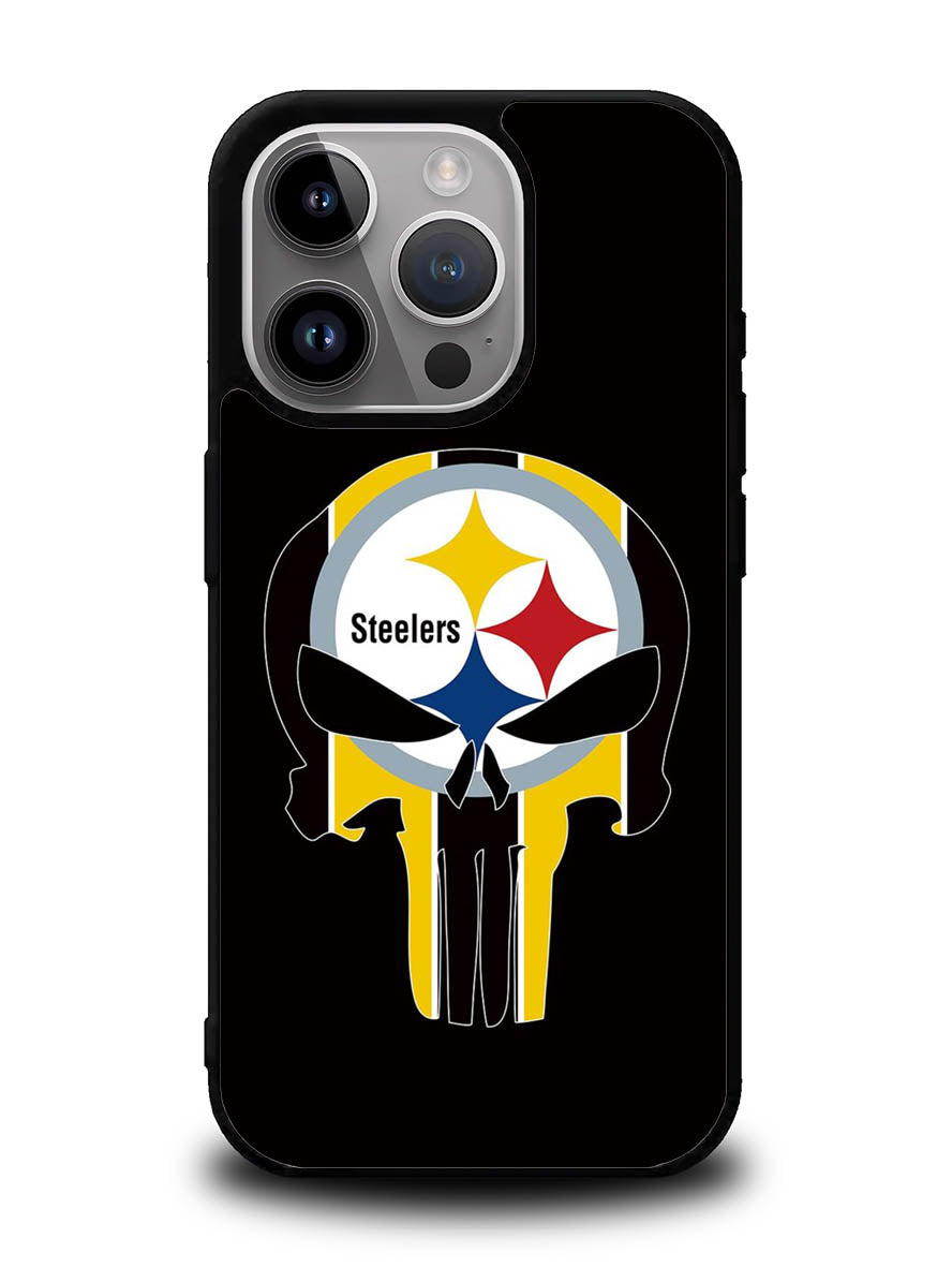 Pittsburgh Steelers skull flags iPhone 16 Pro Max Case QC2852