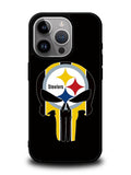 Pittsburgh Steelers skull flags iPhone 16 Pro Max Case QC2852