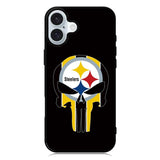 Pittsburgh Steelers skull flags iPhone 16 Case QC2852