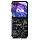 Doodle Grey Cool Motorola Moto Razr Plus 2024 , Moto Razr+ 2024 Case OV7100