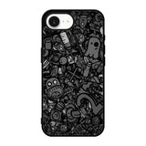 Doodle Grey Cool iPhone 17e Case OV7100