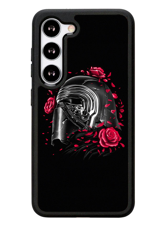 Star Wars Kylo Ren Helmet and Roses Samsung Galaxy S23 Plus 5G / Samsung Galaxy S23+ 5G Case