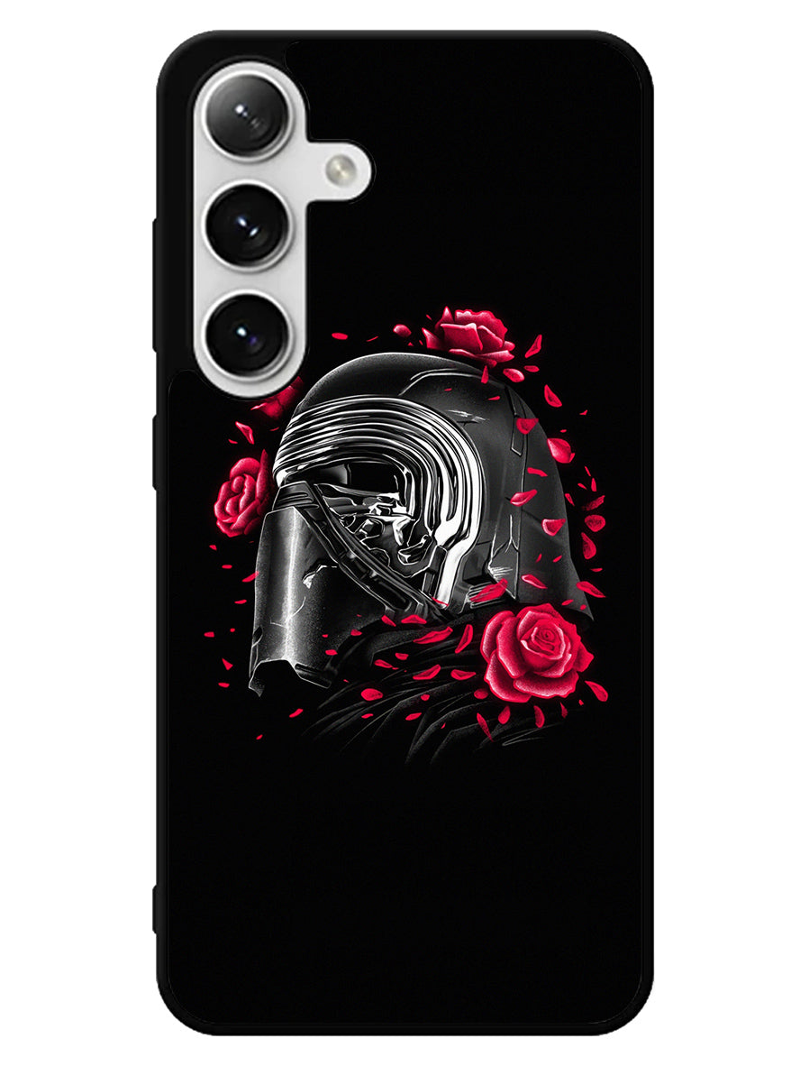 Star Wars Kylo Ren Helmet and Roses Samsung Galaxy S24 5G Case