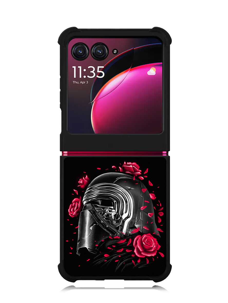 Star Wars Kylo Ren Helmet and Roses Motorola Moto Razr Plus 2023 , Moto Razr+ 2023 Case