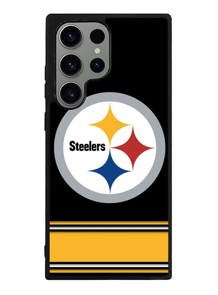Pittsburgh Steelers Logo Strip Samsung Galaxy S23 Ultra 5G Case