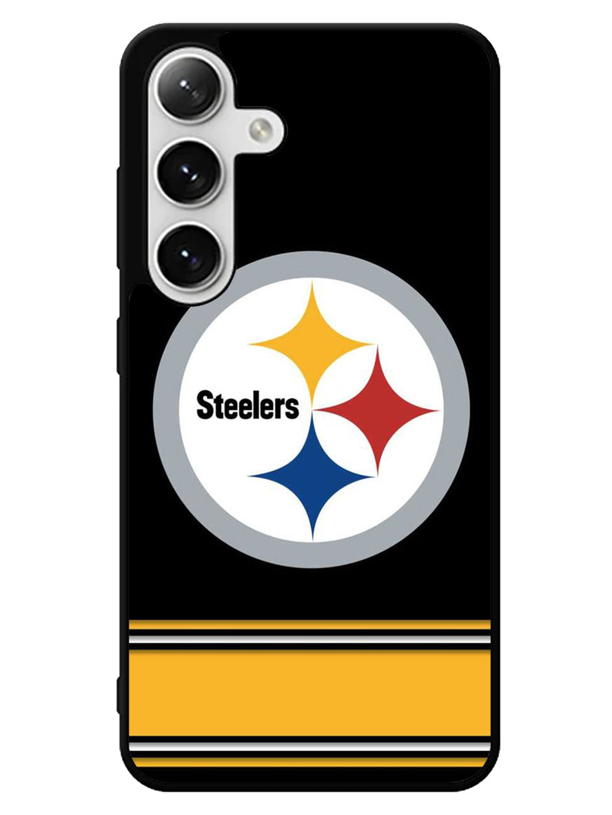 Pittsburgh Steelers Logo Strip Samsung Galaxy S24 5G Case